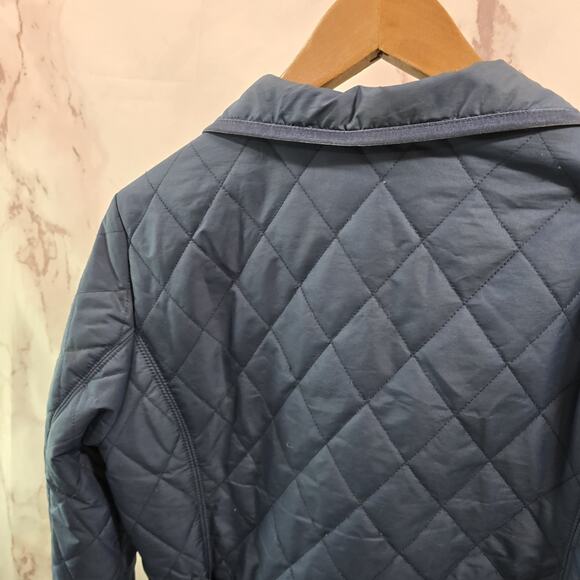 Eddie Bauer Puffer Jacket Womens Small Synthetic Parka Coat Long Blue Snap - Picture 6 of 13